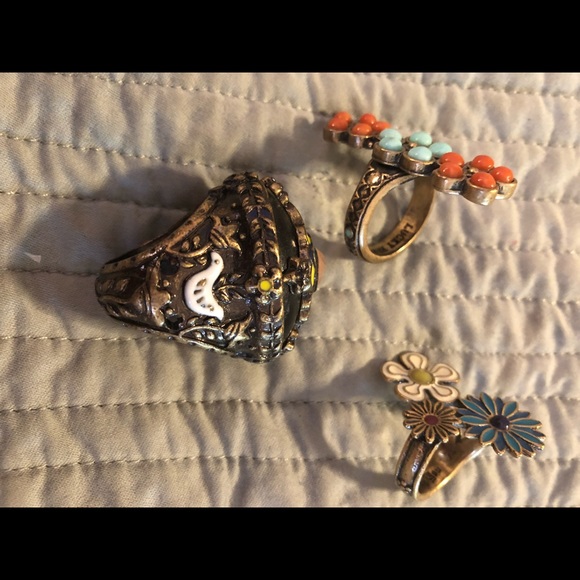3 Lucky Brand Rings sz 7 - Picture 2 of 3